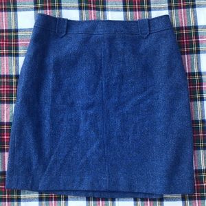 NWT- Talbots Wool Pencil Skirt Blue